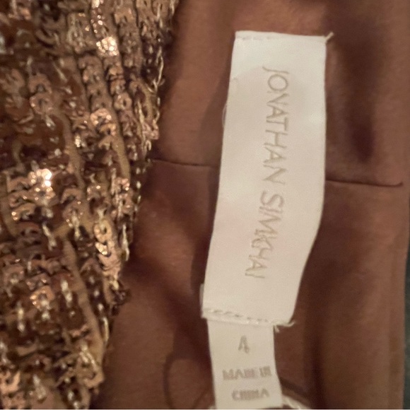 Designer sequins gown-Jonathan Simkhai, size 4, color Latte, Finley Seq. Gown - Picture 5 of 7